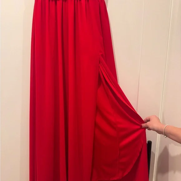 Lulu's Vibrant Red Maxi Dress - Picture 6 of 7